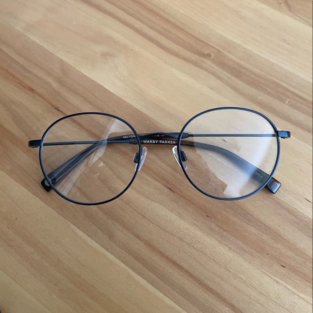 Navy Milton Warby Parker Glasses NEW